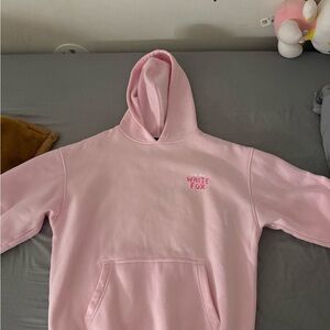 White Fox Baby Pink Hoodie